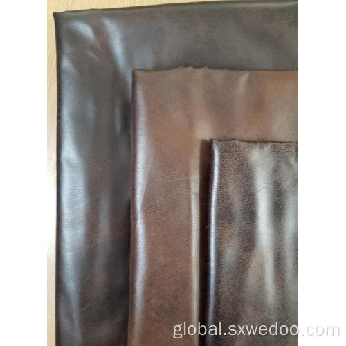 Foil Leather Looking Knitted Foil Leather Look Fabric for Sofa Cover Manufactory